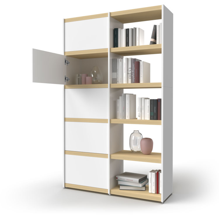 bookcase with doors