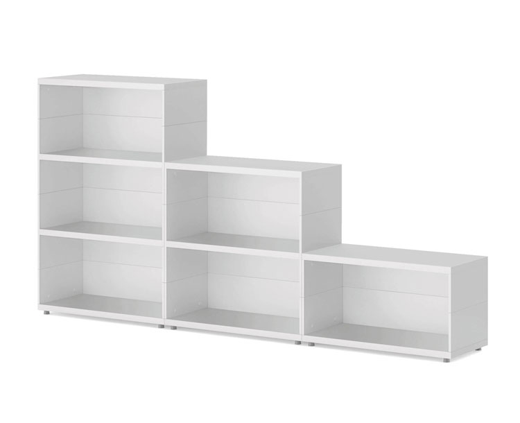 étagère escalier blanc case