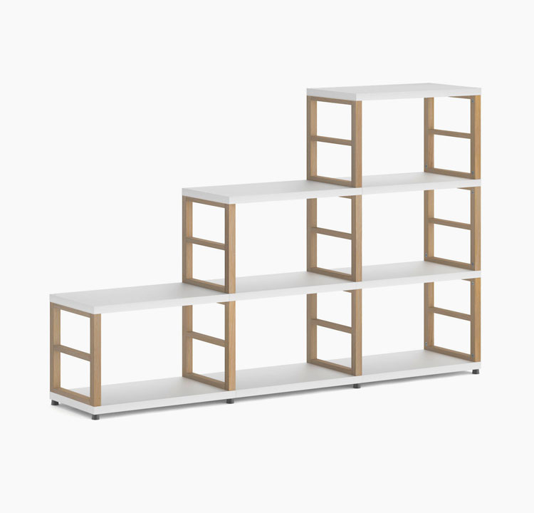 étagère escalier bois blanc maxx