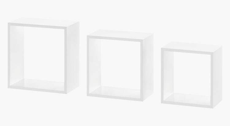 Étagère murale 3 cubes étagère design étagère cube blanc - Ciel