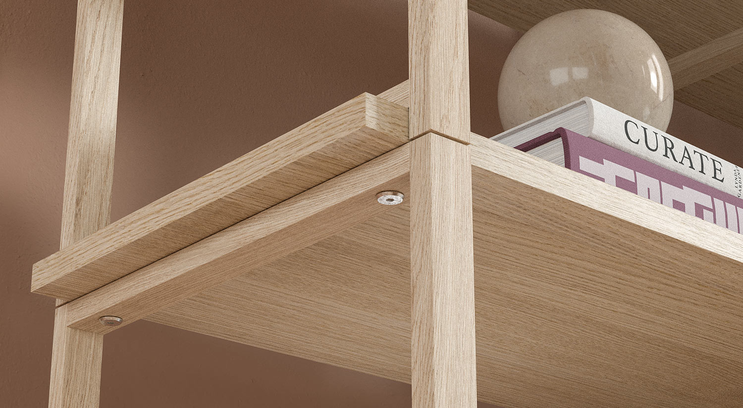 Wooden Shelving Unit AIKO - Components - Side Frame Connectors Wooden Shelving Unit AIKO - Side Frame Connectors