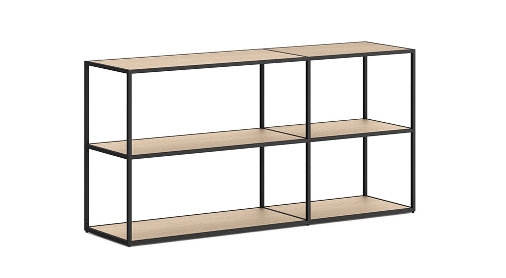 Designregal LIUM in Eiche/Schwarz