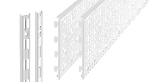 étagère de rangement pour travaux manuels Blanc support mural DOITOOL Lot de 2 panneaux perforés avec 8 crochets de fixation pour plaques de verrouillage 