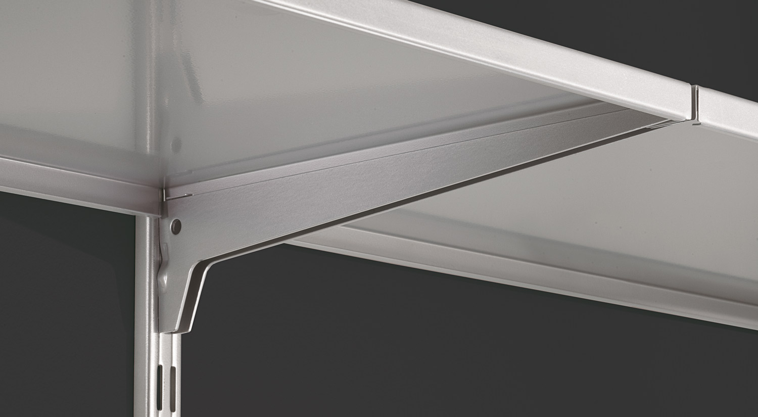 Metal shelf board - Silver color metal shelf board for the basement or workshop