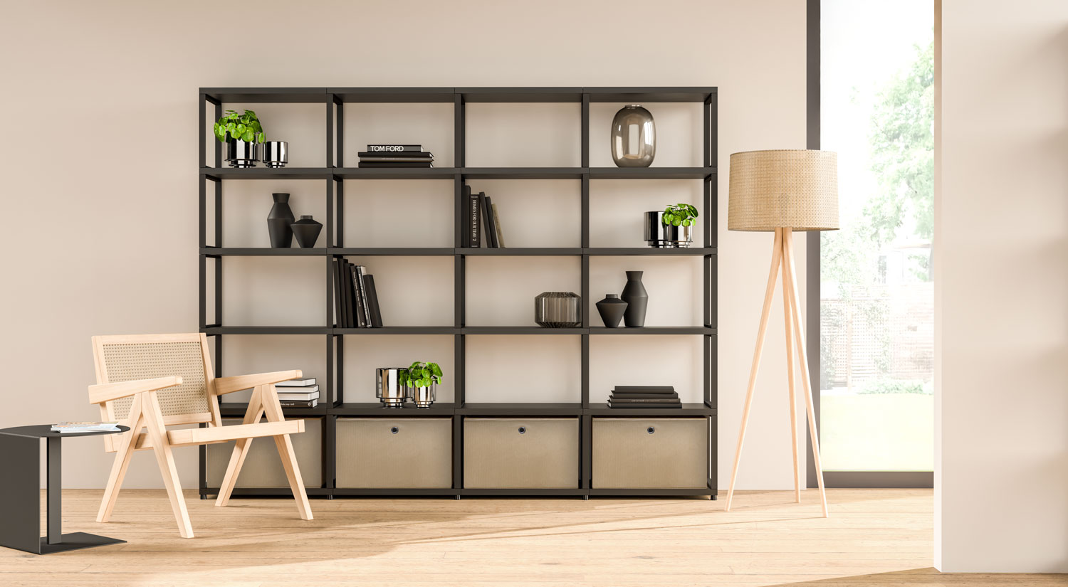 Shop Shelving - MAXX store shelves black/metal