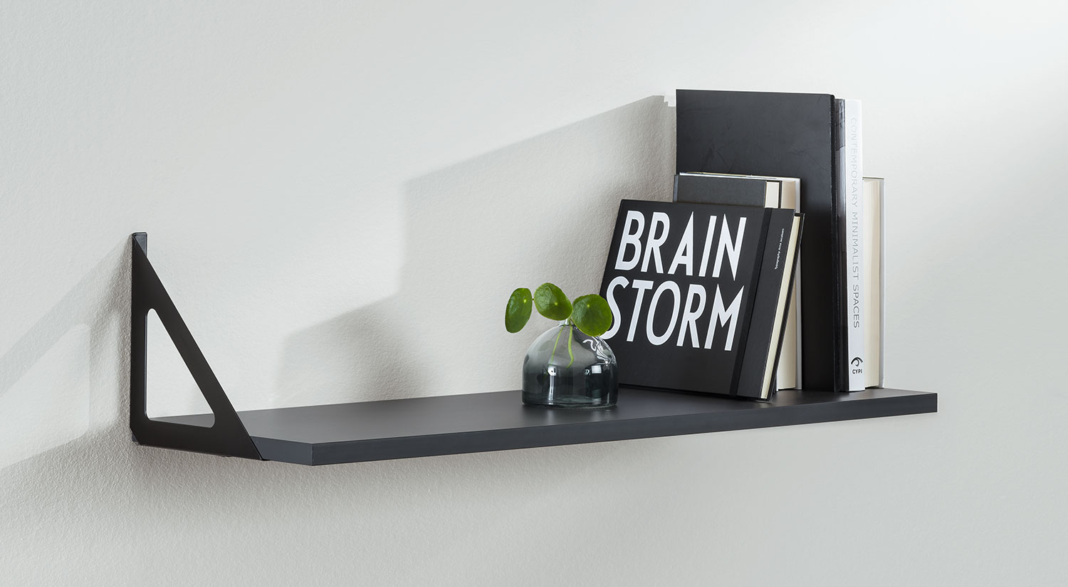 Black Bookcase - BOARD+TRI black cut to size bookshelf