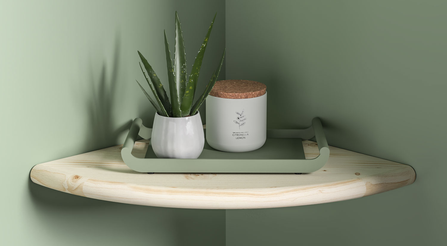 Corner Wall Shelves - DESIGN made of spruce