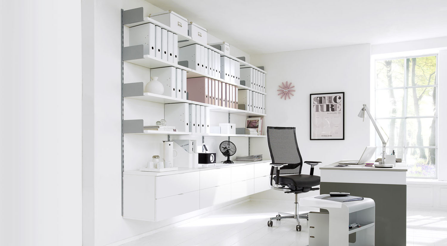 Office Shelving On Wall Home, Office Wall Mounted Shelving Units