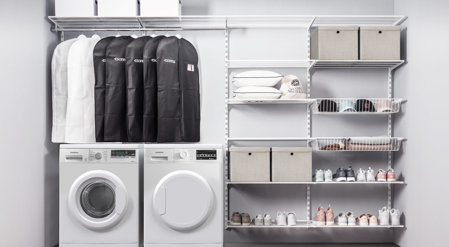 Wardrobe Storage WALK-IN - Fitted wardrobe interiors wire drawer unit