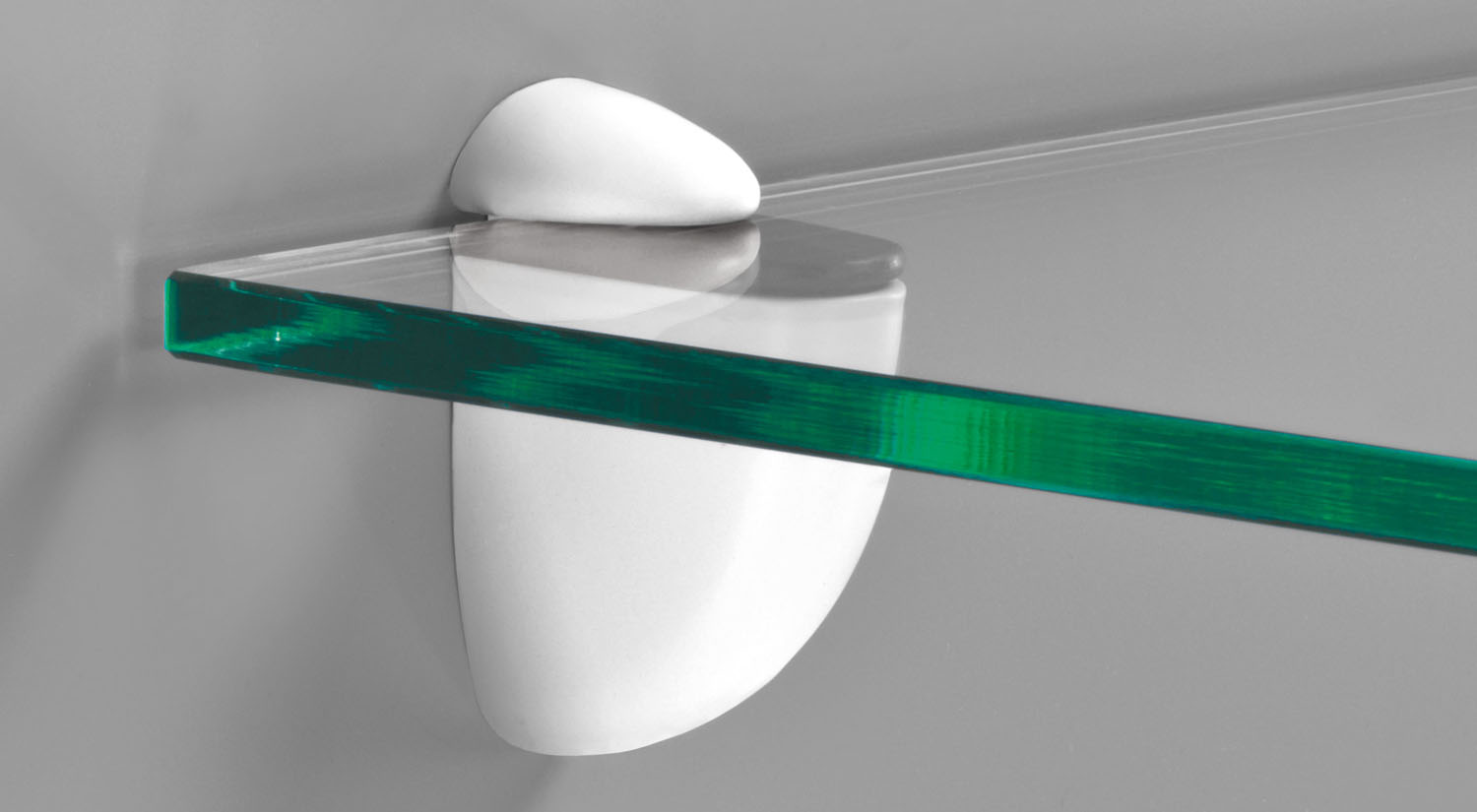 Support étagère - JAM blanc avec tablette en verre