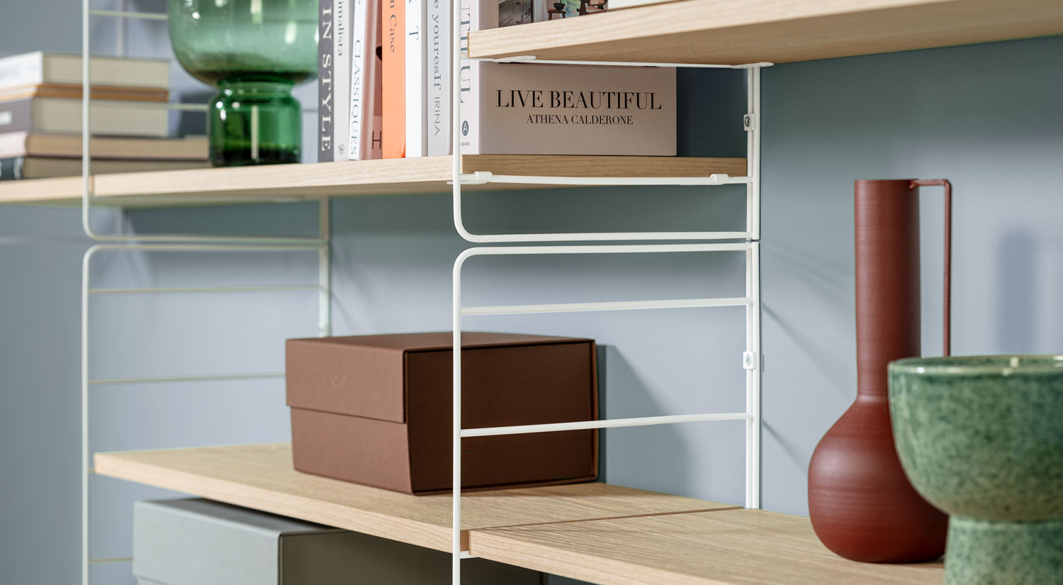 Étagère murale suspendue STEP -  Echelles murales en blanche detail