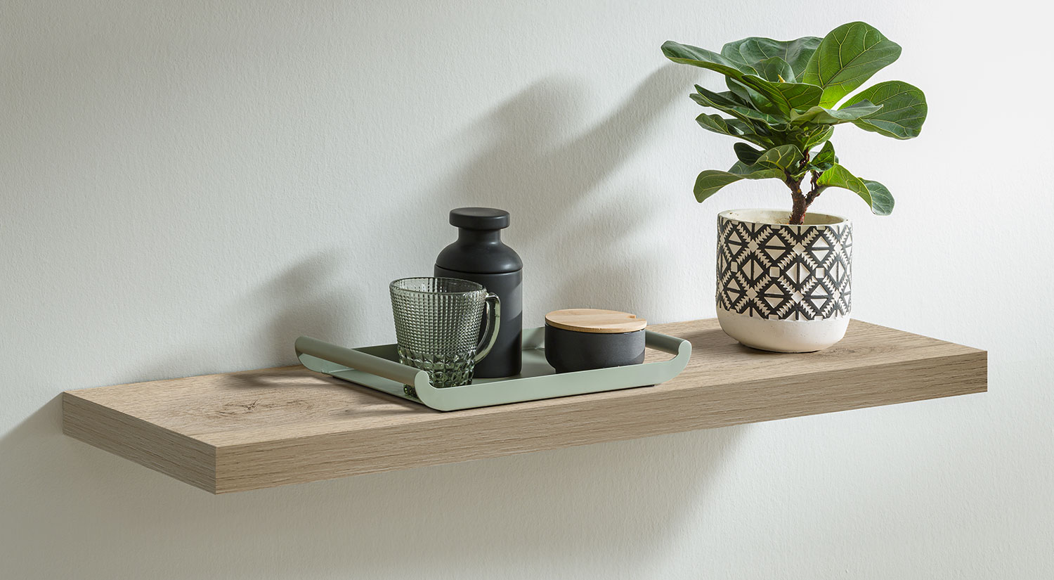 Étagère murale bois - DECO tablette murale chêne dans le séjour