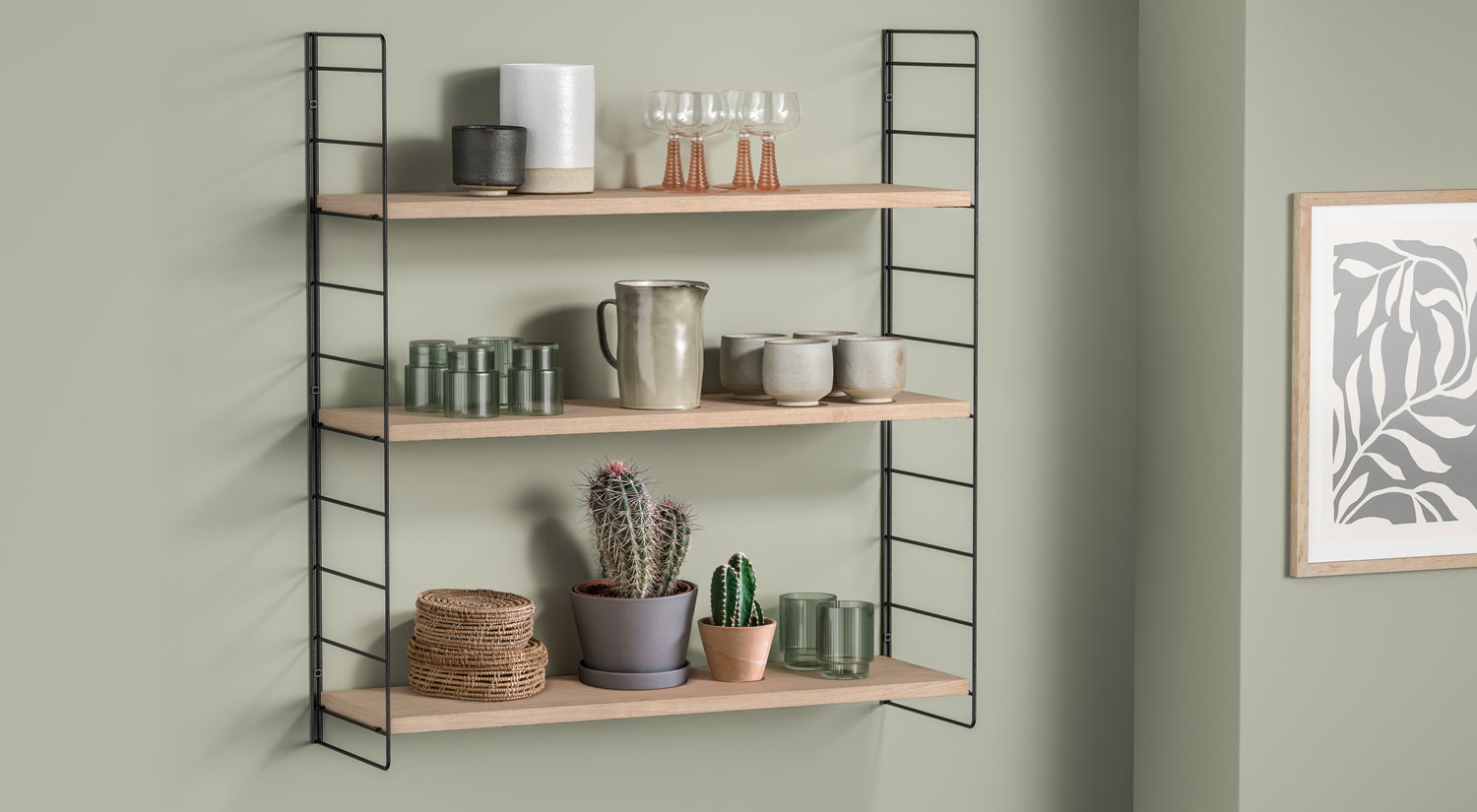 Étagère murale bois - STEP etagere murale bois et metal pour la cuisine