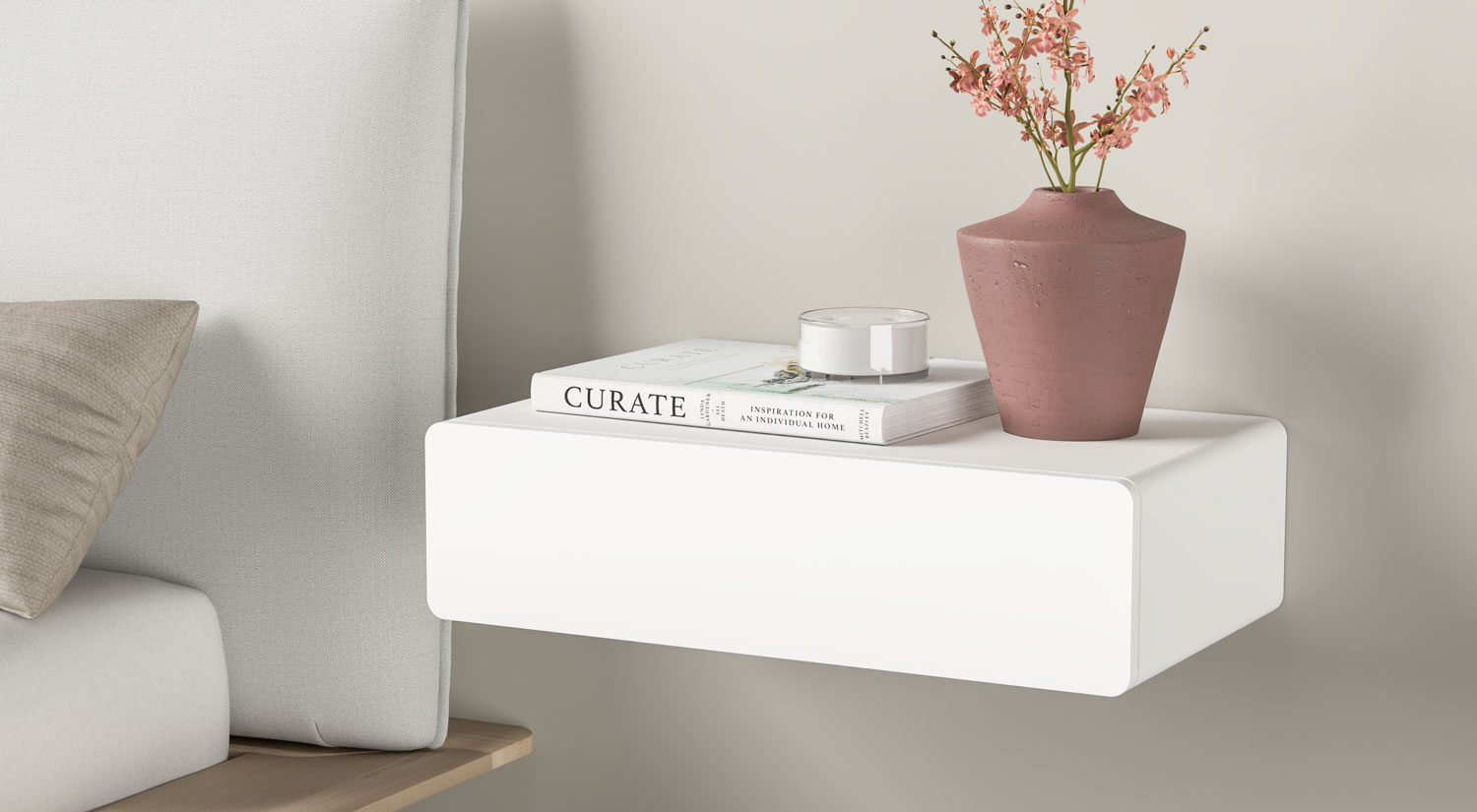 Étagère tiroir - CASSY blanc fermé