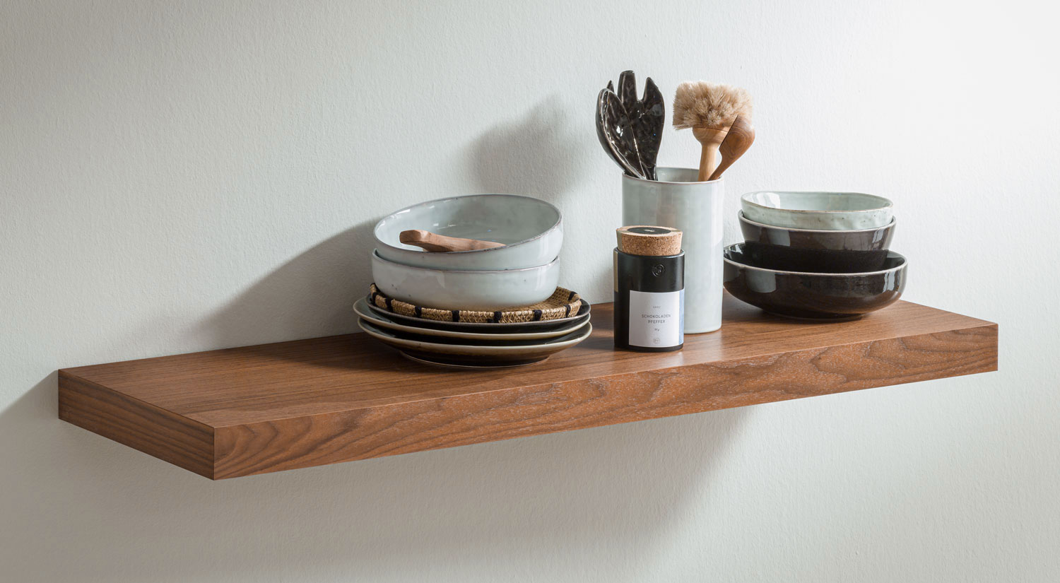 Tablette bois - BOY noyer plaqué bois