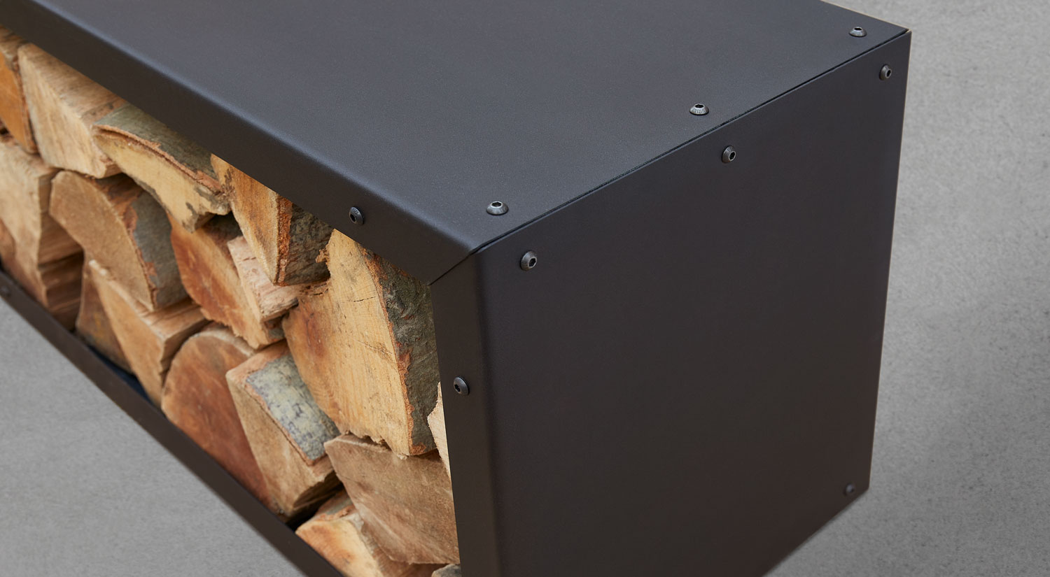 Range bûche - FIREWOOD porte buche métal en détail