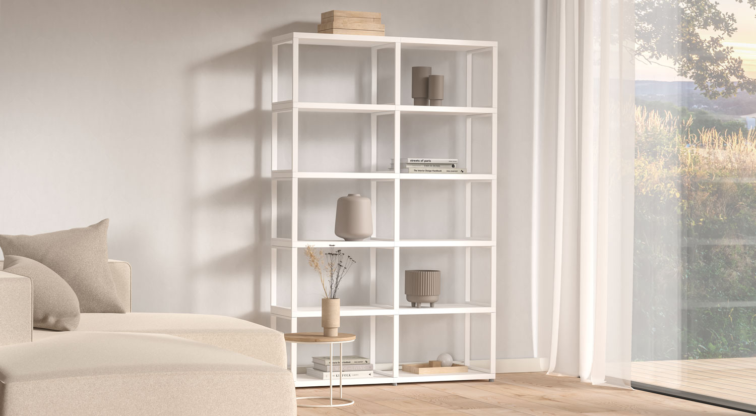 Étagère blanche - MAXX étagère métal blanche pour livres