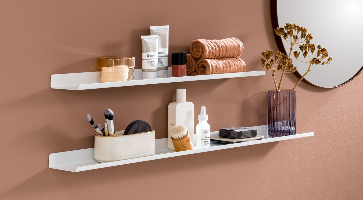 Étagère murale salle de bain - LINE étagère métal dans le bain