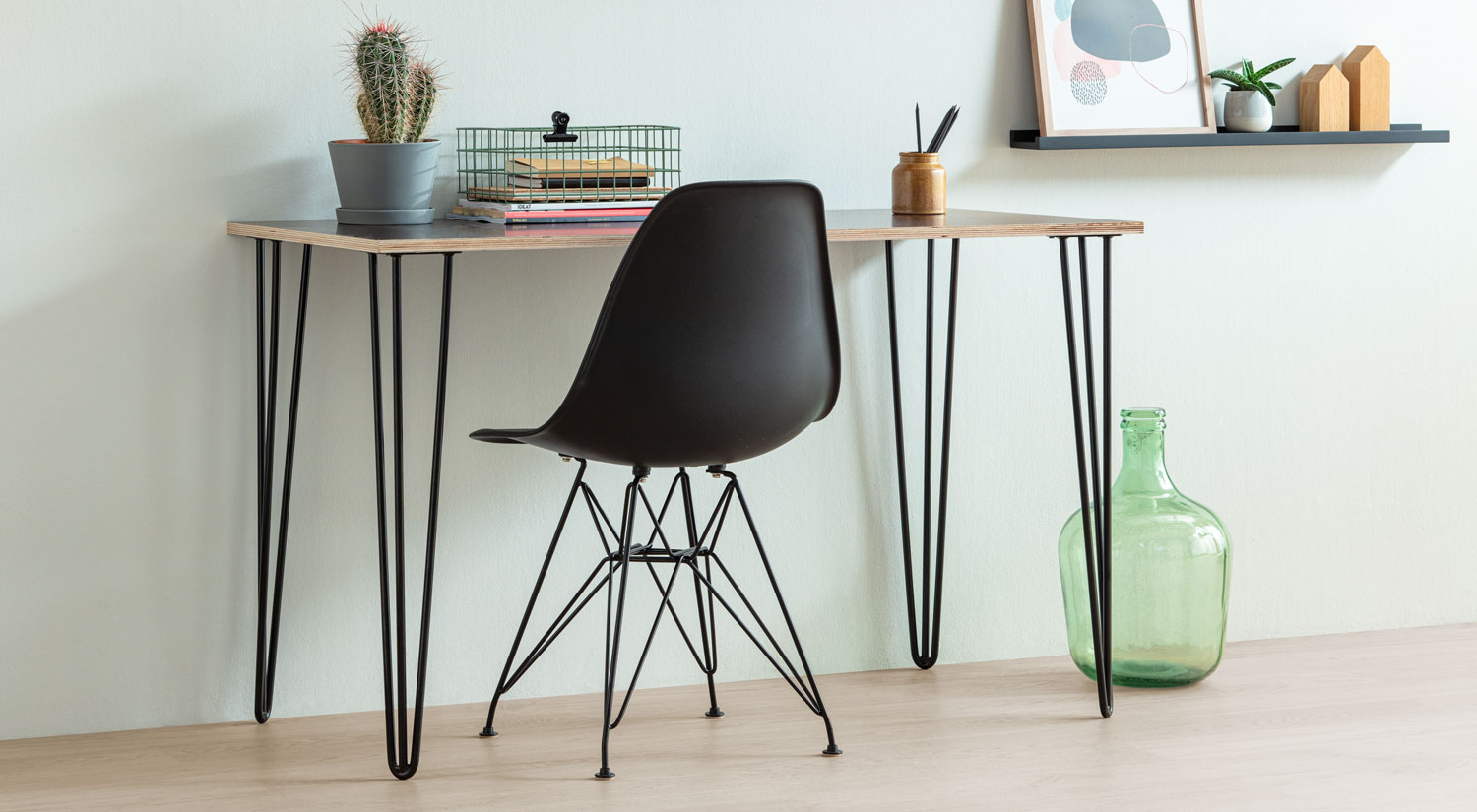 4 Stück Moderne DIY Metall Möbelfüße Hairpin Legs mit Bodenschoner & Schrauben für Schreibtisch Schrank Nachtständer Stühle Möbel Metall Tisch Beine 15cm 