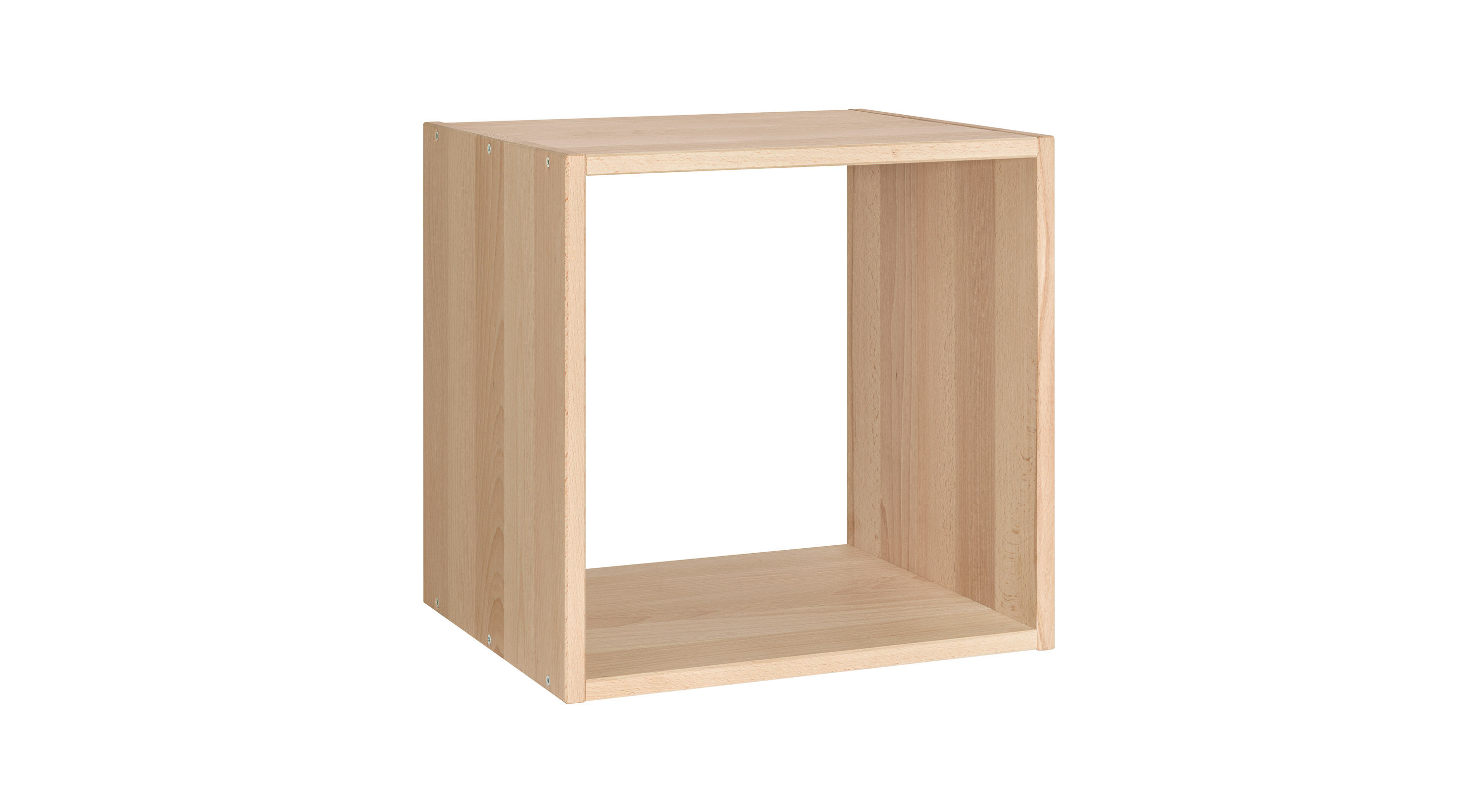 Solid Wood Hanging Box 2 Drawers core beech oiled Cabinet Wood Cube Unit 