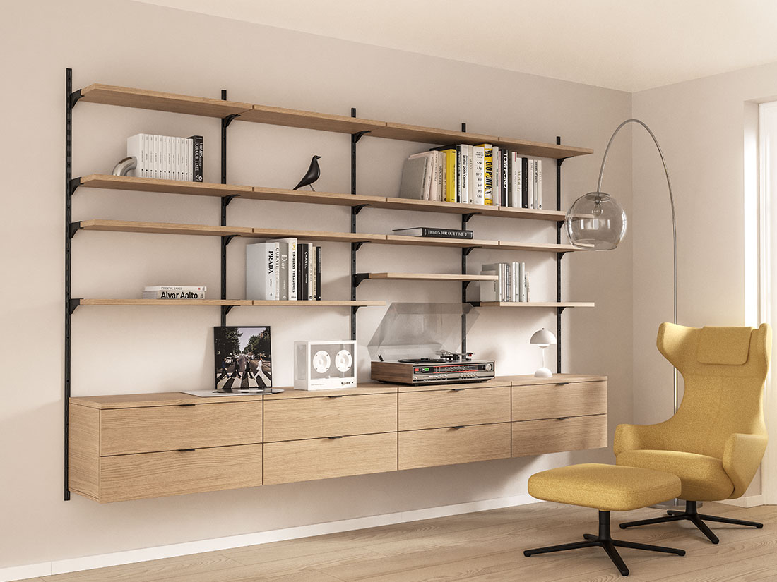 ON-WALL L-405 Bücherregal Wand