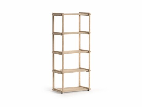 AIKO 1x4 Wooden Standing Shelf | 65x144x36 cm | oak