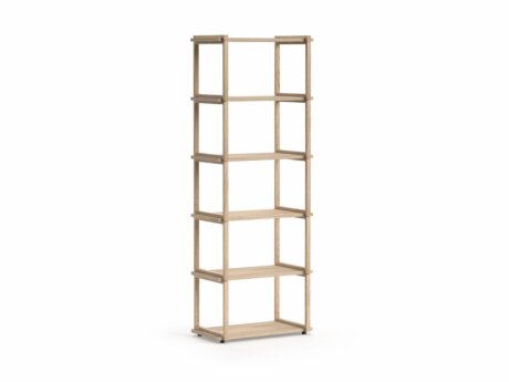 AIKO 1x5 Wooden Shelving Unit | 65x178x36 cm | oak