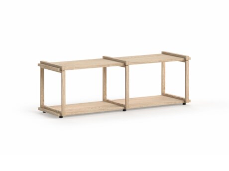 AIKO 2x1 Wooden Shelving Unit | 122x40x36 cm | oak