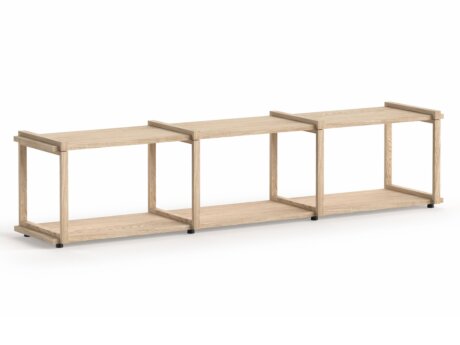 AIKO 3x1 Regalsystem Holz | 179x40x36 cm | eiche