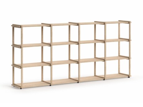 AIKO 4x3 Wooden Shelving Unit | 236x109x36 cm | oak