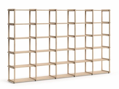 AIKO 5x5 Wooden Shelving Unit | 293x178x36 cm | oak