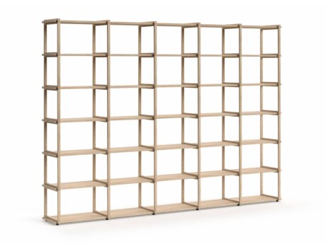 AIKO 5x6 Boekenkast hout | 293x213x36 cm | eik