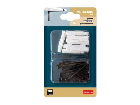 MetalkonFix Mounting Hardware Kit | for 4 metal shelf brackets | black