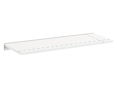 BOARD+RAIL Wandregal nach Maß | bis 80x30 cm | weiß/silber