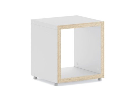 BOON 1x1 Regalwürfel | 38x40x33 cm | weiß/eiche