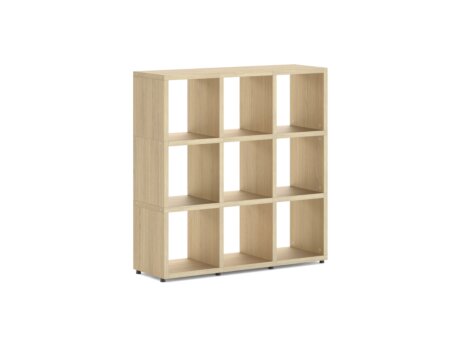 BOON 3x3 9 Cube Storage Unit | 110x112x33 cm | oak