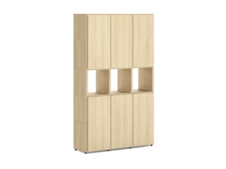 BOON 3x5-P1 Regal mit Türen | 110x183x35 cm | eiche