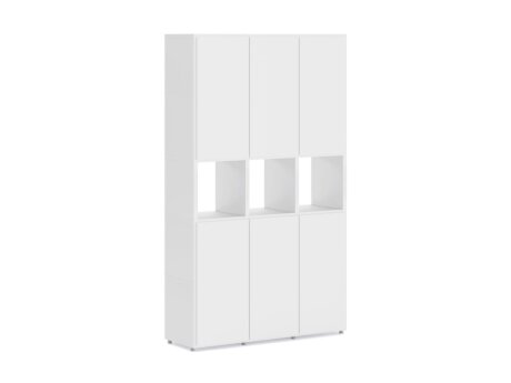 BOON 3x5-P1 Regal mit Türen | 110x183x35 cm | weiß