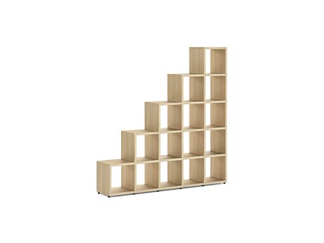 BOON 5x5 Stufenregal | 181x183x33 cm (LxHxT) | eiche