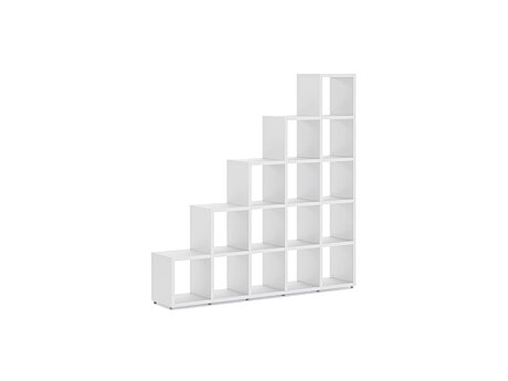 BOON 5x5 Stufenregal | 181x183x33 cm (LxHxT) | weiß