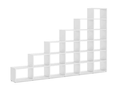BOON L-6x6 Stepped Shelf | 345x218x33 cm | white
