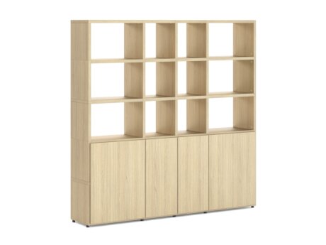 BOON Mix-4x5-P Bücherregal mit Türen | 188x183x35 cm | eiche