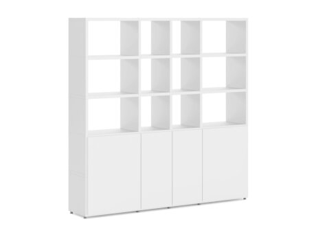 BOON Mix-4x5-P Bücherregal mit Türen | 188x183x35 cm | weiß
