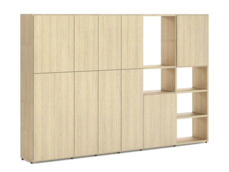 BOON Mix-6x5-P Regal mit Türen | 281x183x35 cm | eiche