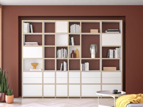 BOON Mix-6x6-P2 Shelving Unit with Doors | 281x218x33 cm