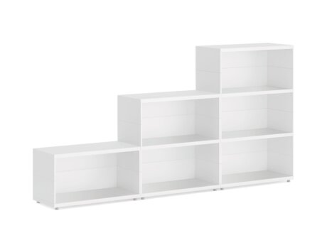 CASE Maxi-3x3 Stepped Shelf | 225x111x34 cm | white