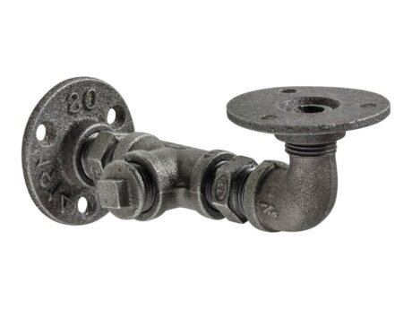 CAST Pipe Shelf Bracket | 16x7 cm | grey