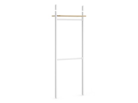 CLOS-IT D-103 Wall Mounted Coat Rack | 86x277x40 cm | oak/white