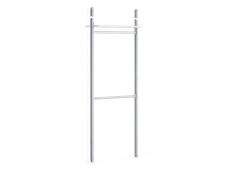 CLOS-IT D-103 Garderobensystem | 86x277x40 cm | weiß/silber
