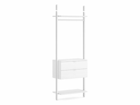 CLOS-IT D-104 Regalsystem | 86x277x42 cm | weiß